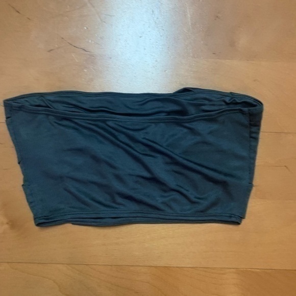TopShop Dark Gray Slinky Bandeau Top Size 6 - Picture 4 of 6